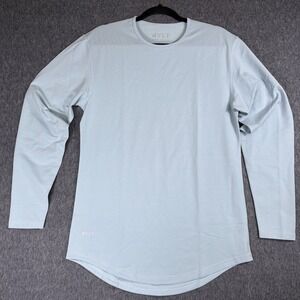 BYLT Drop Cut Lux Shirt Mens S Blue Long Sleeve